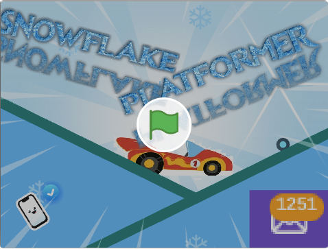 Snowflake Platformer: A Frosty 2D Racing Adventure