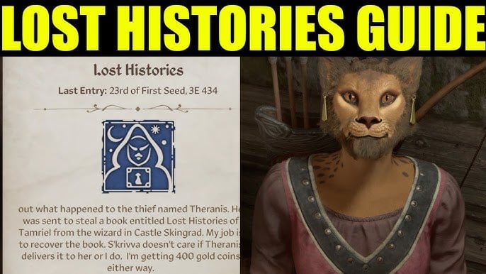 Lost Histories Quest Guide - Oblivion Remastered