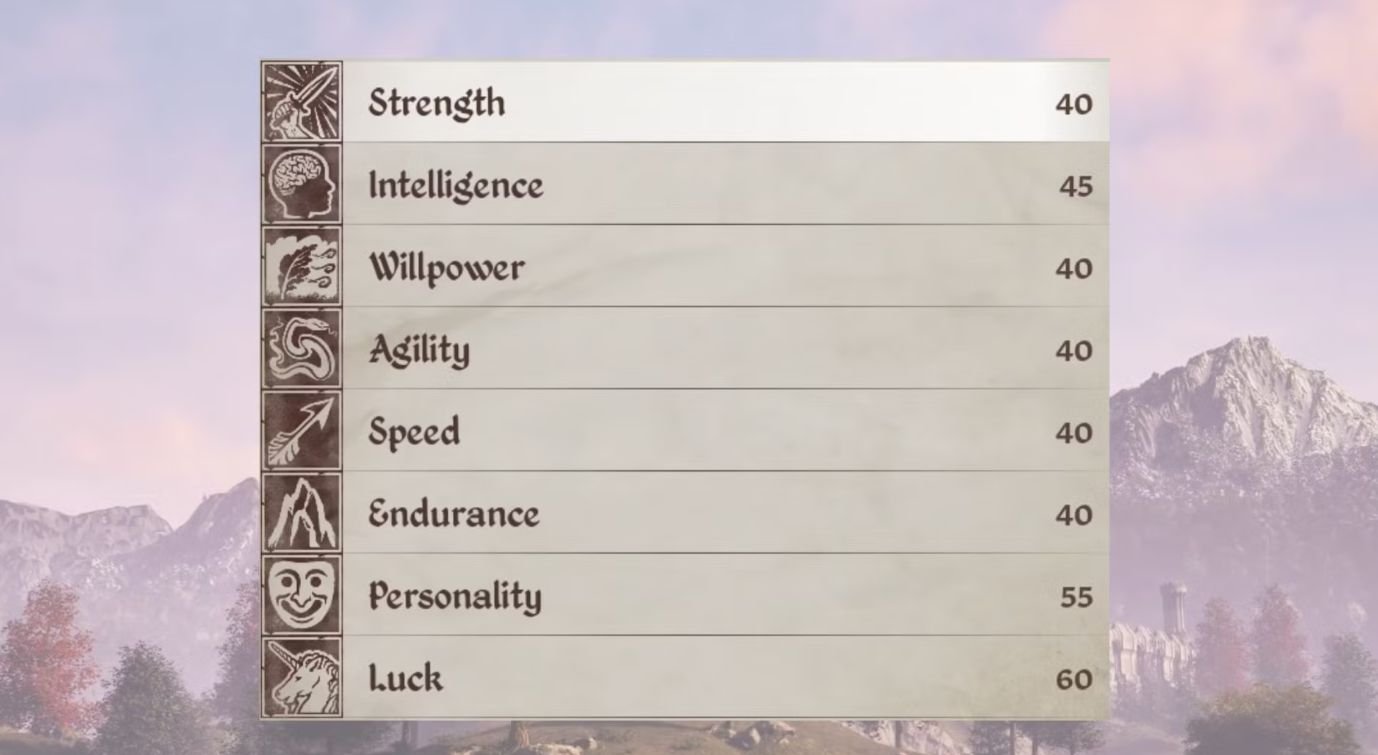 Oblivion Remastered All Attributes & Guide
