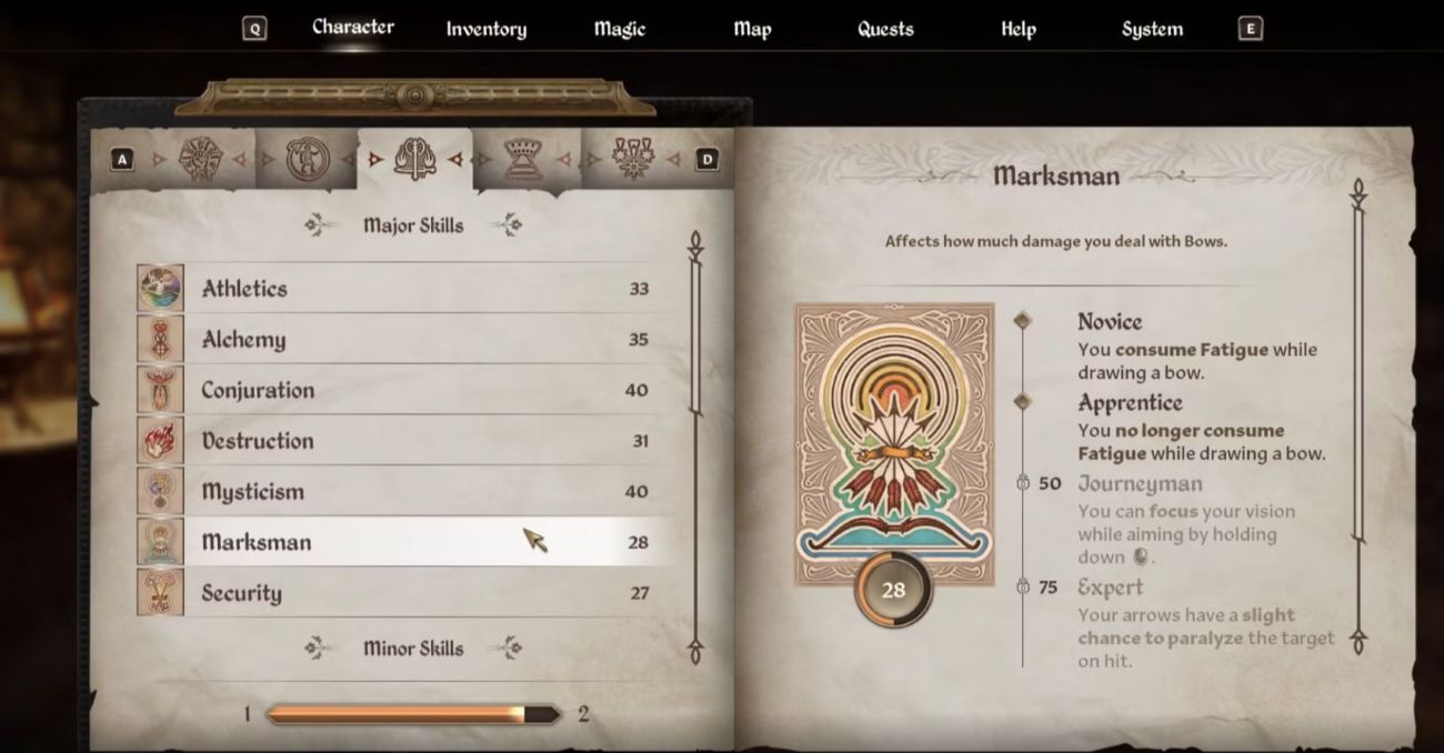 Oblivion Remastered List of All Skills