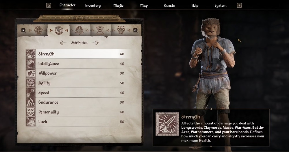 Oblivion Remastered Best Attributes