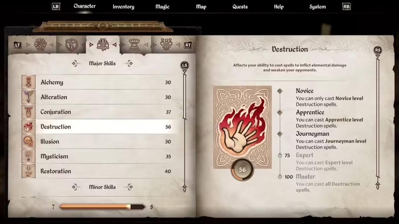 Oblivion Remastered Mage Build